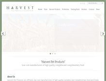 Tablet Screenshot of harvestpetproducts.com